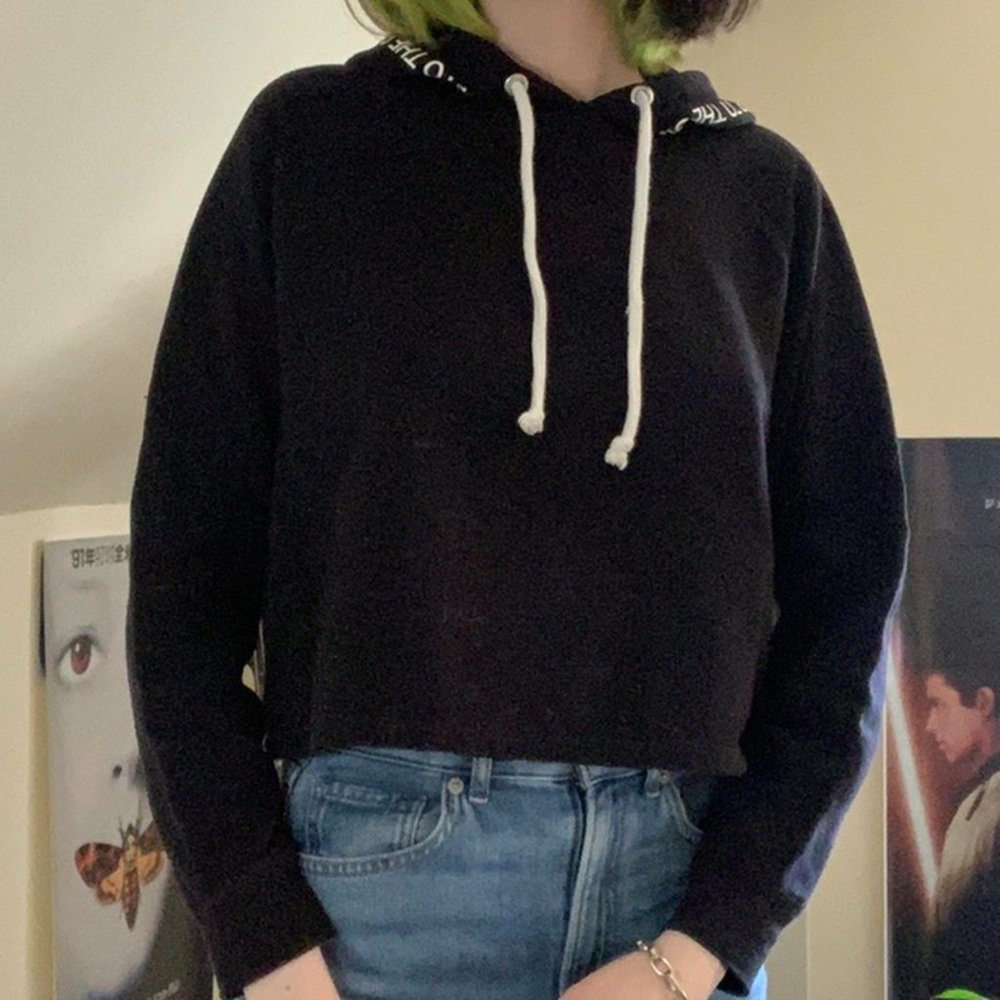 Oversized Cropped Hoodie